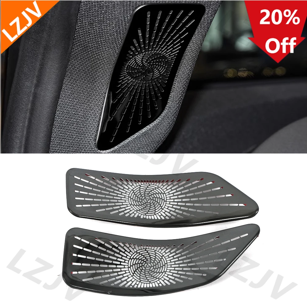 Car For BMW IX 2022 2023 2024 Car Door Audio Speaker Cover Loudspeaker Pad Trim Frame Sticker Stainless Interior Accessories