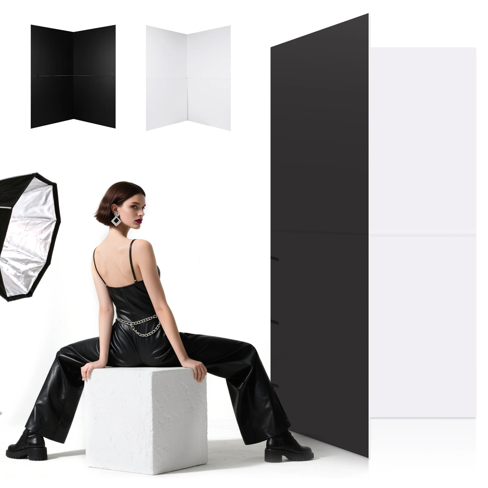 100x100cm Photography Collapsible Light Reflective Screen Portable Reflector Cardboard for Photo Studio Photo Shooting Props