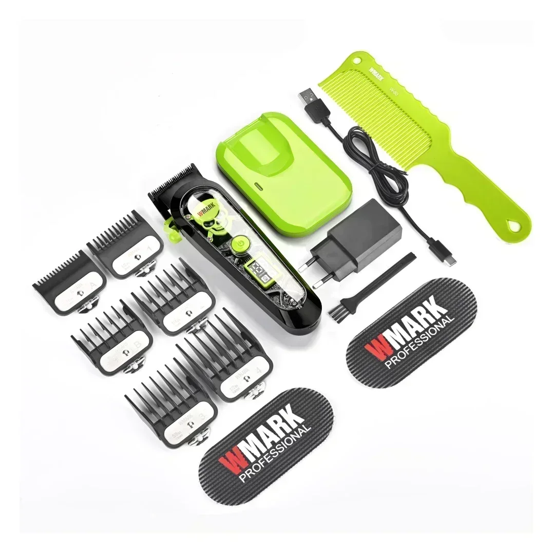 WMARK NG-130 Professionnel Sans Fil De Charge Tondeuse À Cheveux Barber Outils Type-C Wild Coupe-Cheveux Avec Base