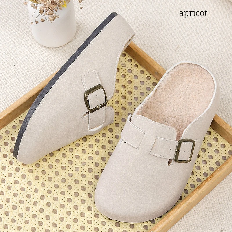 الخريف والشتاء عارضة باوتو سحب الرجعية نصف السحب تنوعا أحذية نسائية باوتو النعال القطن