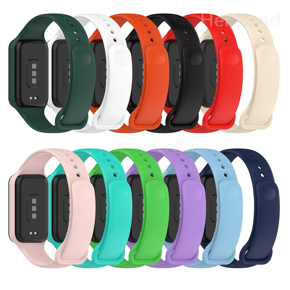 For Redmi band 2 SmartWatch Strap Silicone WatchBand Wristbands Bracelet For Xiaomi Band 8 Active Strap Wriststrap Accessories