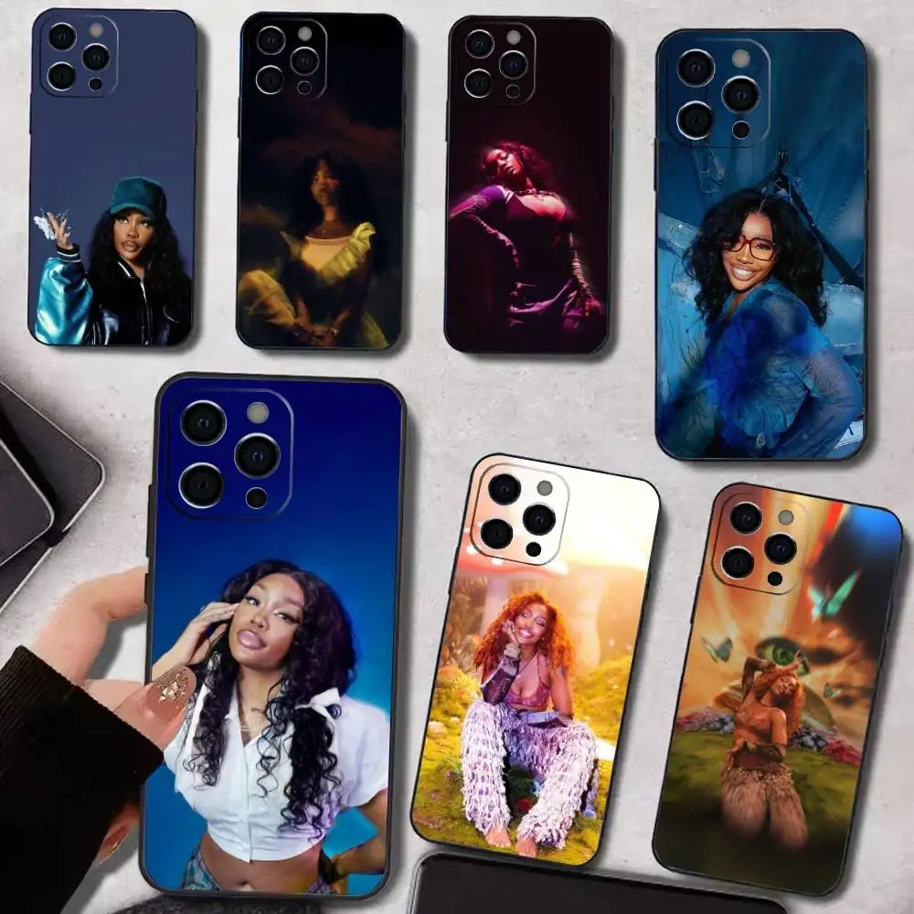

Rapper S-SZA Phone Case For iPhone17,16,15,14,13,12,11 Plus,Pro Max Soft Black Cover