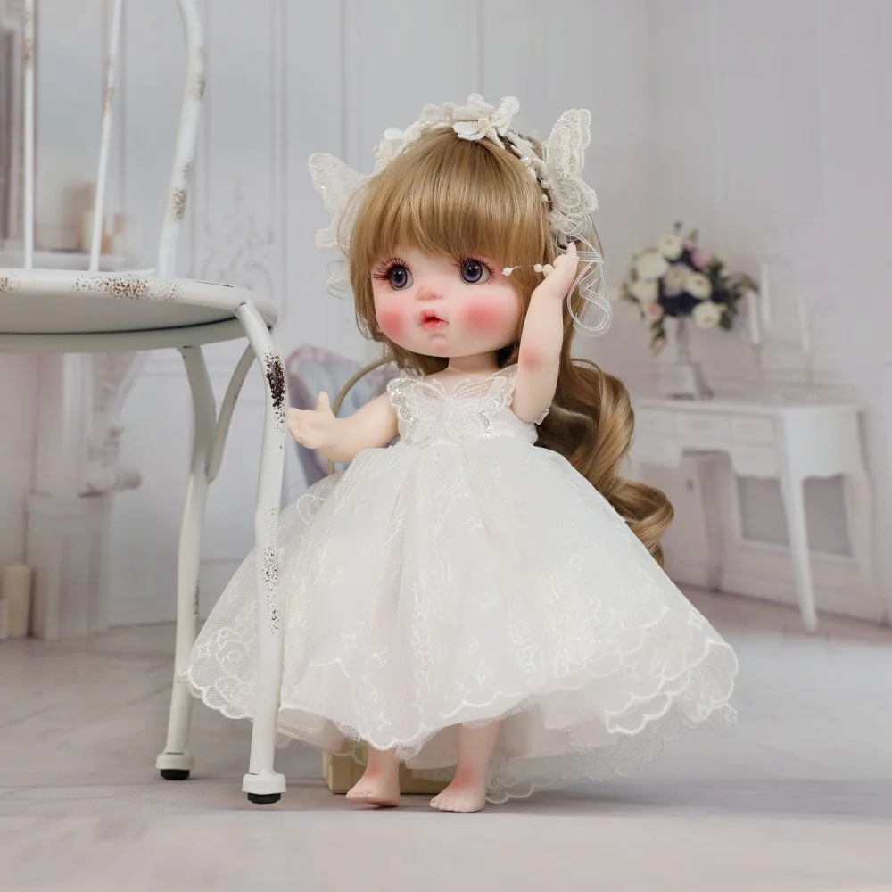 Cloveray Original 10 Inch Realistic Full Body Vinyl Doll  Lifelike Bride Vinyl Doll Handmade High-quality Xmas Gift
