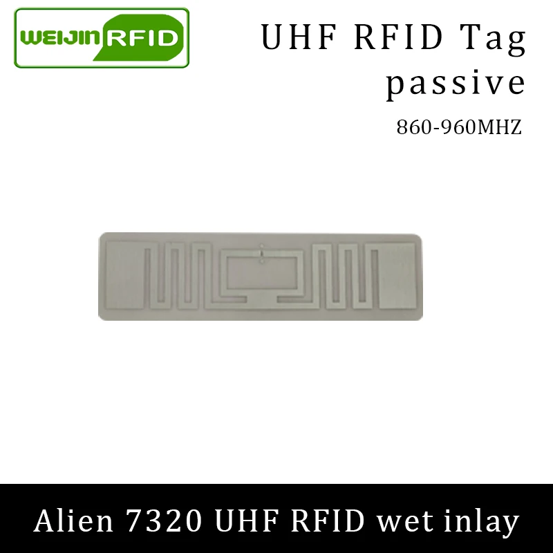 UHF RFID tag sticker NXP U8 73x20mm wet inlay 915mhz 900 868mhz 860-960MHZ EPC1G2 ISO18000-6C smart card passive RFID tags label