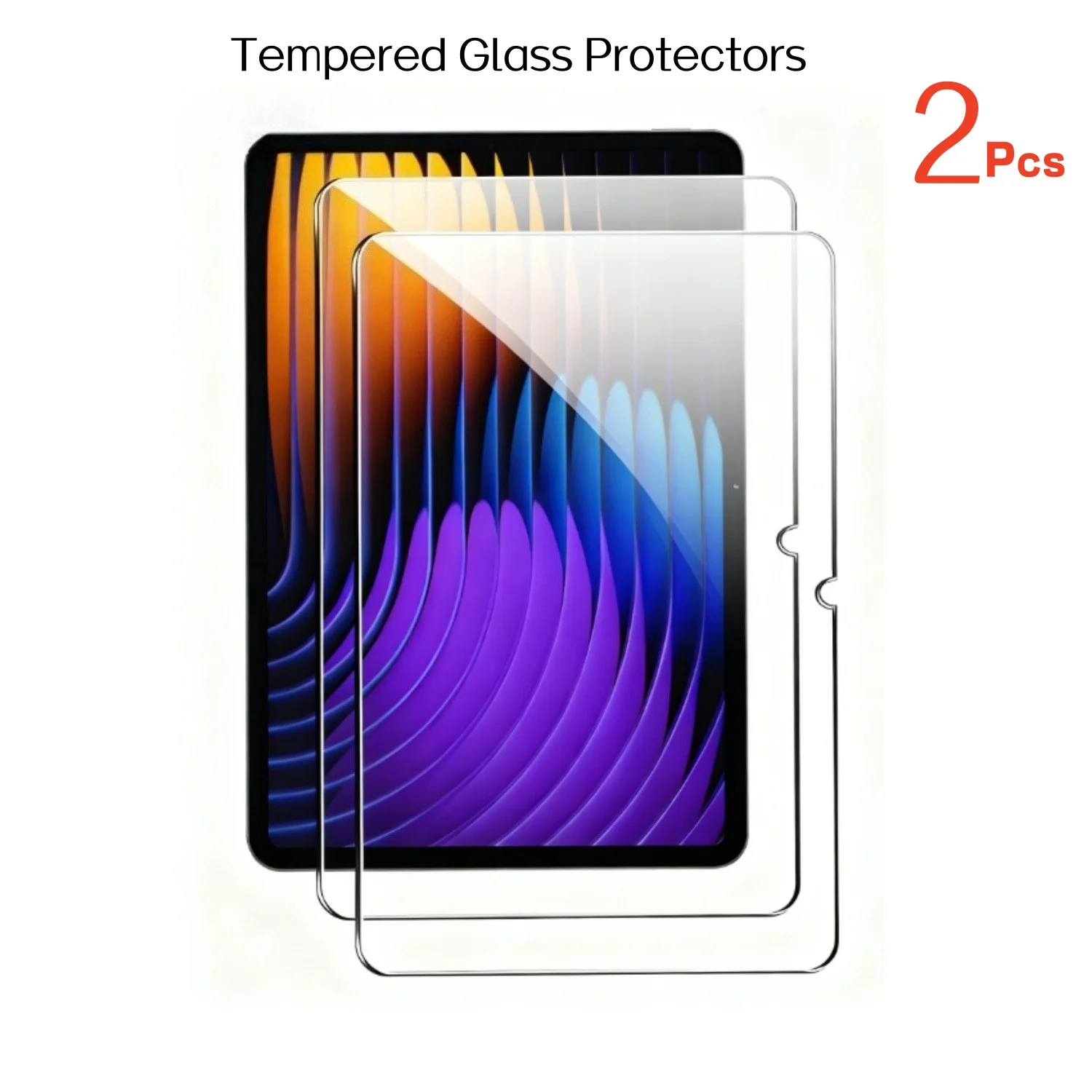 2 قطعة أفلام زجاجية لـ Xiaomi Pad 8 7 6 Pro واقي من الزجاج المقسى عالي الدقة واقي شاشة شفاف مقاوم للخدش لـ Redmi Pad 2 / K Pad