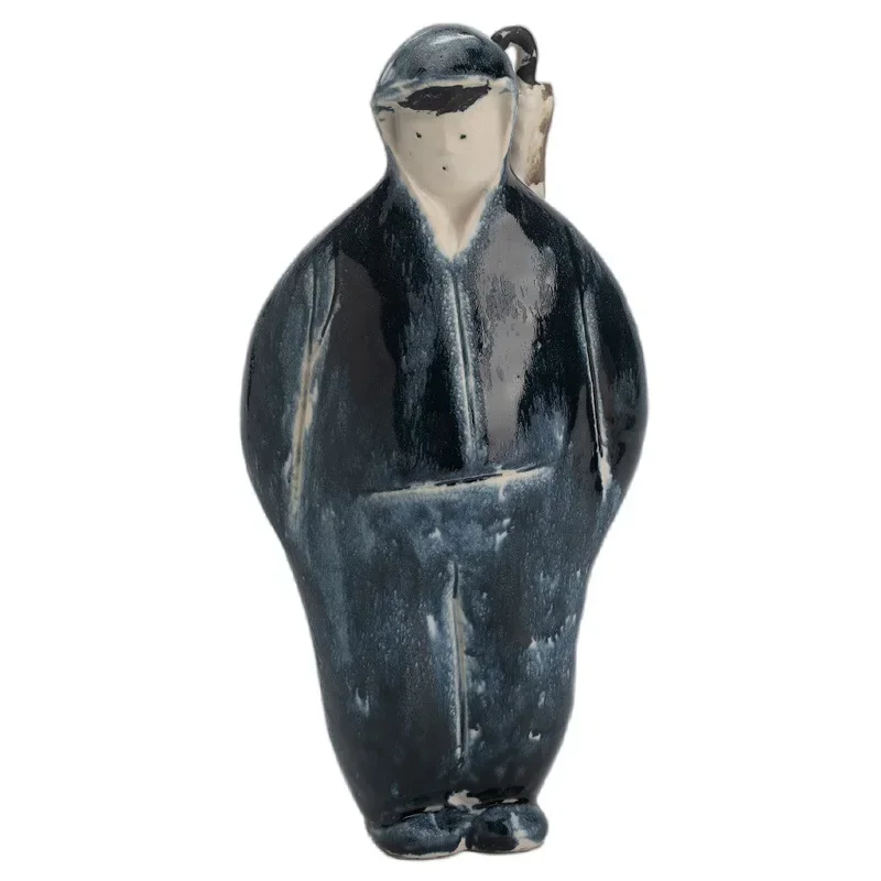 

Simple handmade pottery figure ornament fun living room bedroom ceramic sculpture ornament