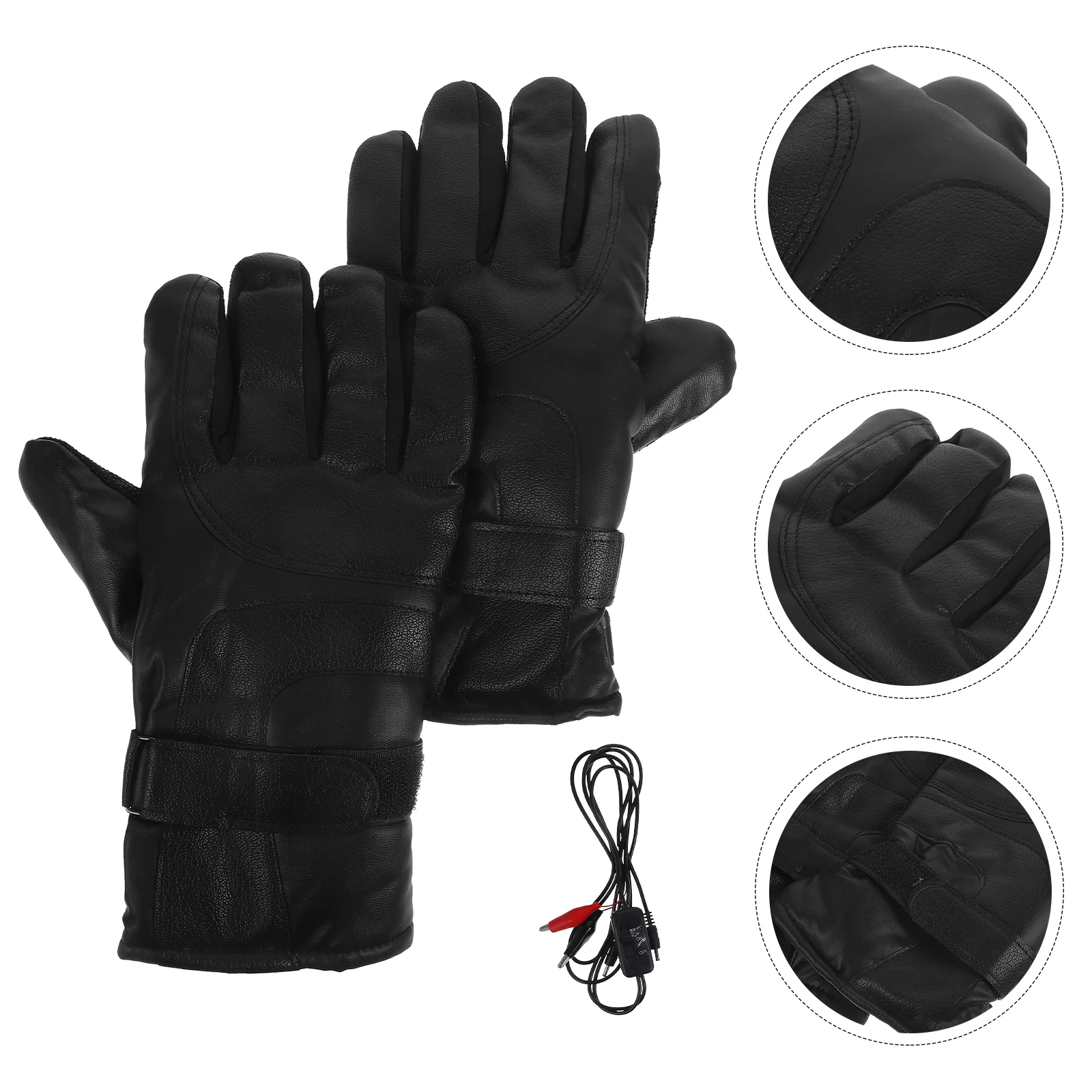 

1Pair Winter Heating Gloves Black Waterproof Protective Charging Intelligent Temperature Control Warm Wear-Resistant Outdoor