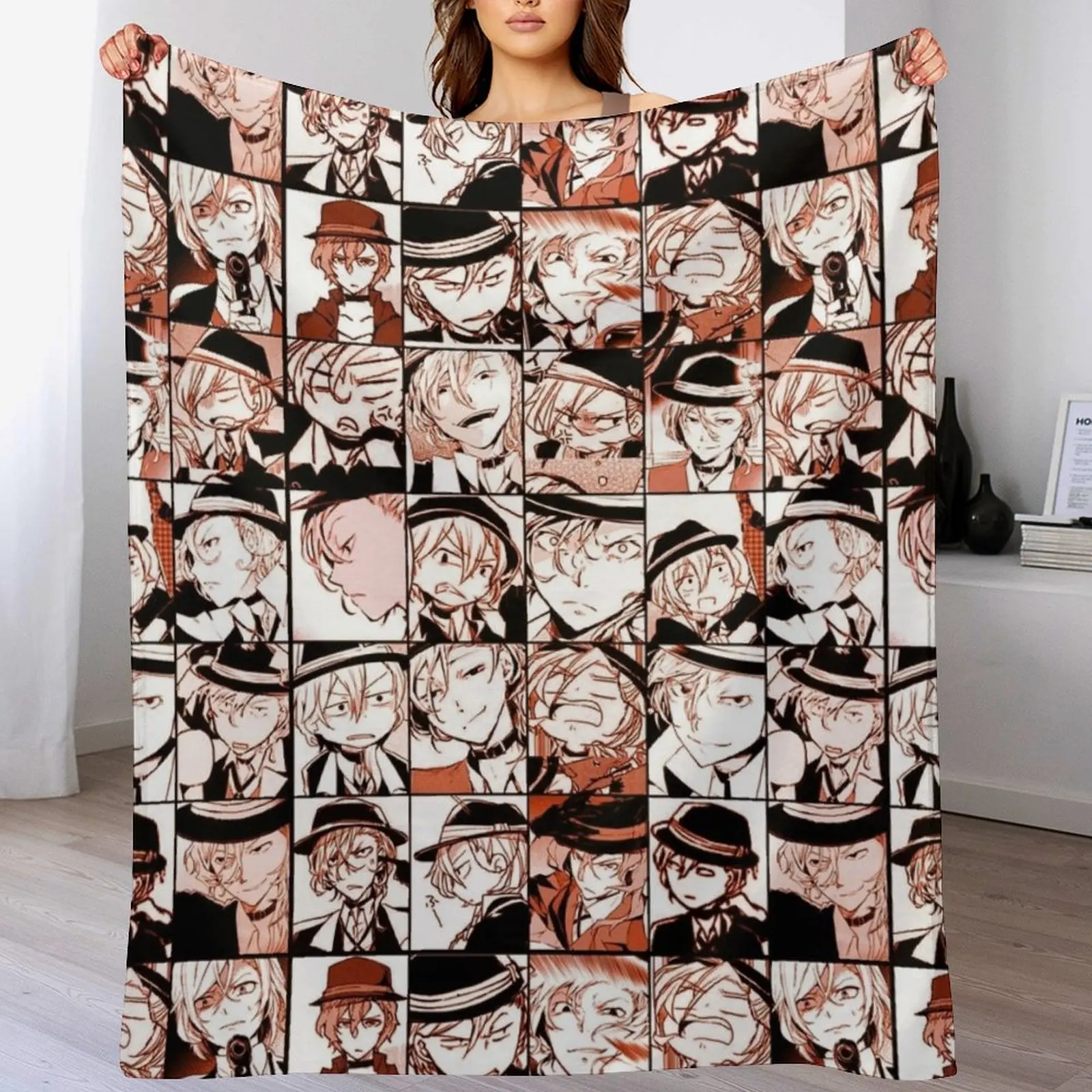 New chuuya collage- manga color version Throw Blanket decorative Plaid Blankets