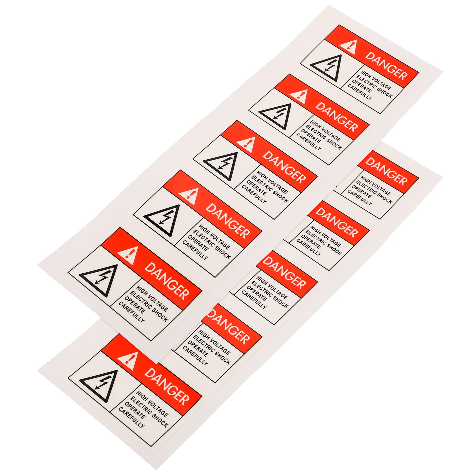 10 Pcs Safety Signs Adhesive Electric Box Caution Stickers Emblems Danger Electric Shock Labels Warning Red Fragile Breaker Box