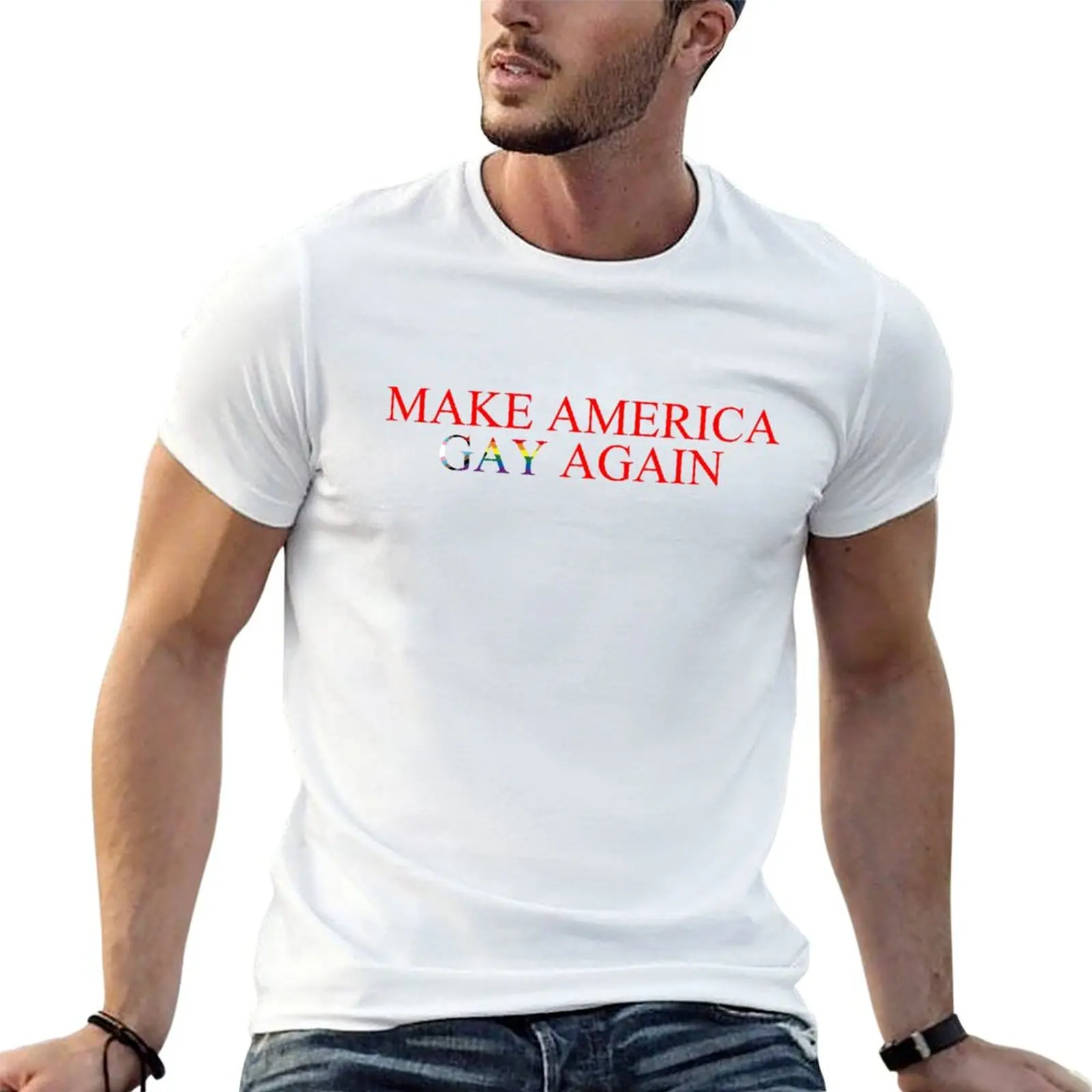 

Make America Gay Again T-Shirt funny t shirts man t shirt man casual T-Shirt