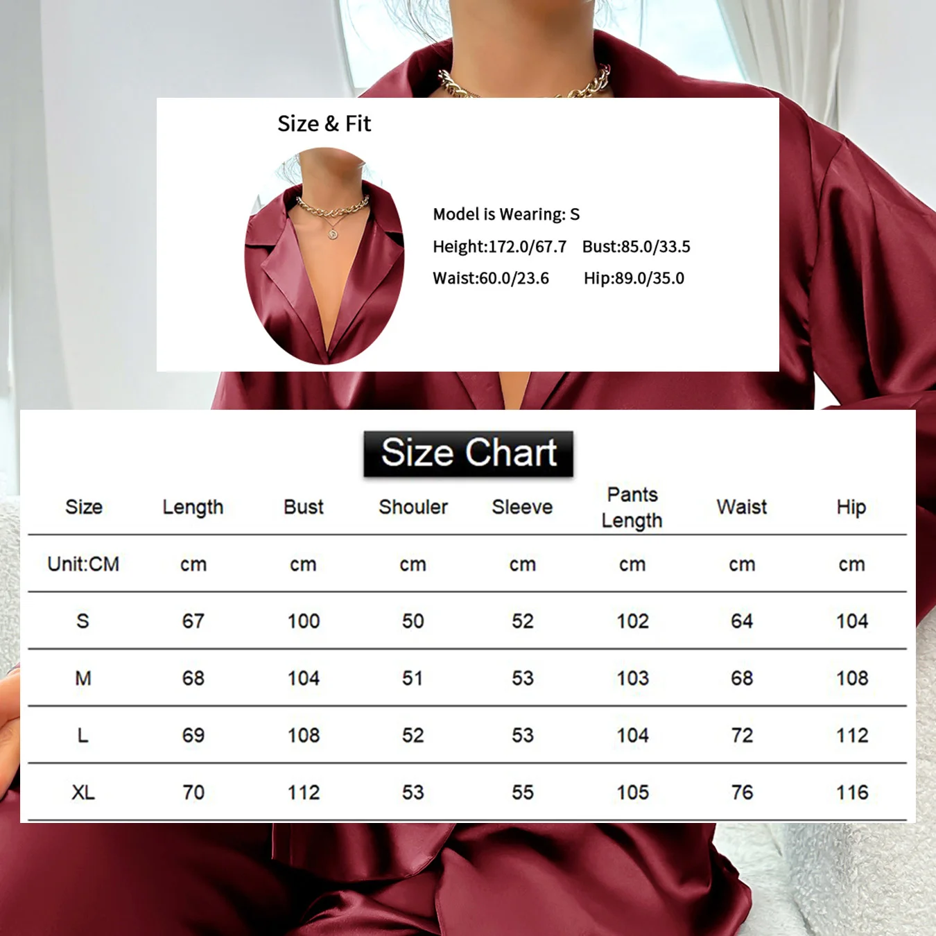 Women\'s Nighty Long Sleeve Buttons Lapel Neck Top With Pants 2 Piece Satin Loungewear Sexy Autumn Lounge Sets Casual Pajama Set