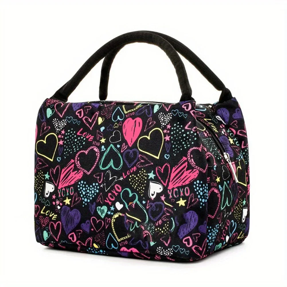 Portable Lunch Thermal Bag Printed Large Capacity Lunch Bag Used To Store Food Insulated Lunch Bag Office Work