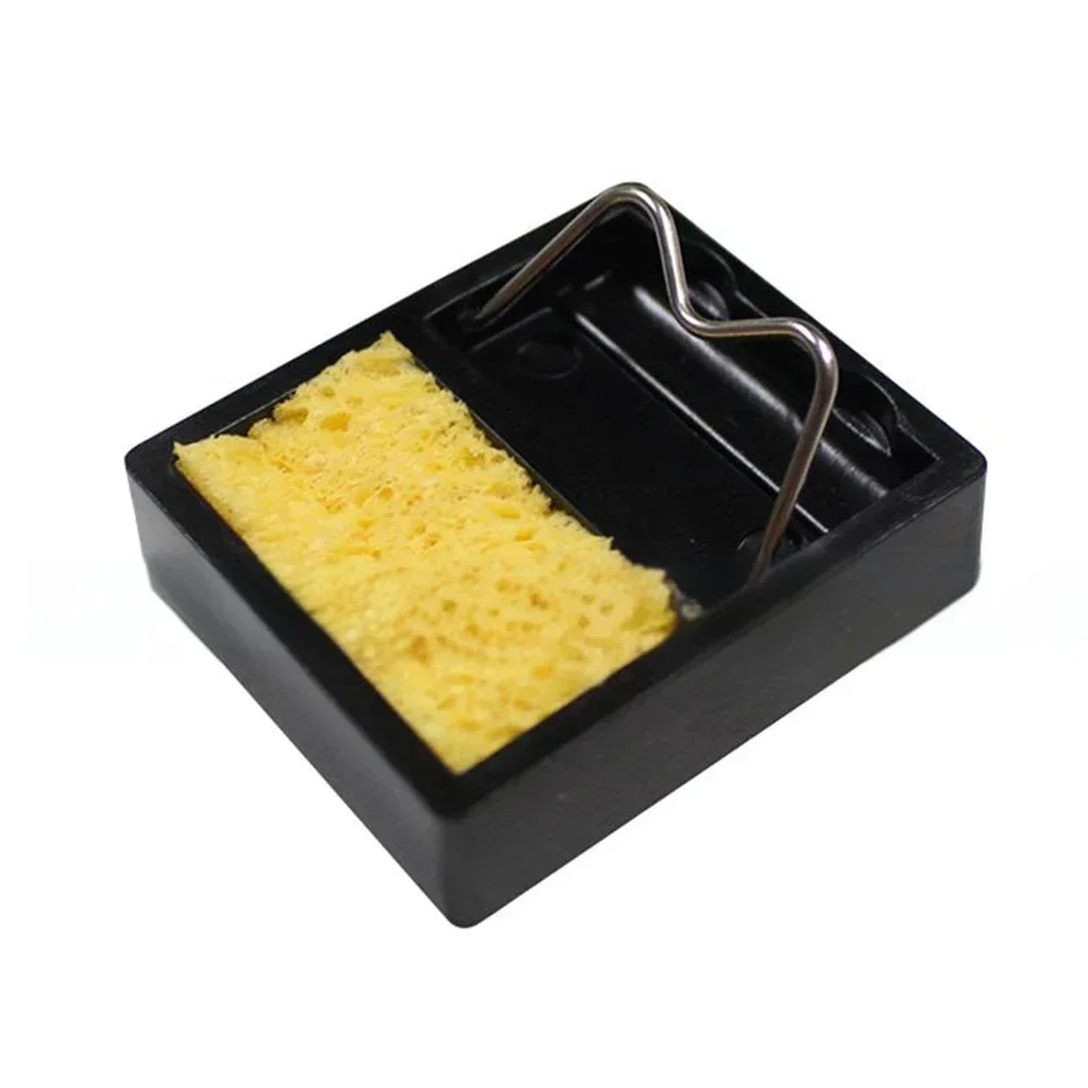 Soldering Iron Stand Portable Holder Soldering Tin Stand With Welding Cleaning Sponge Soldering Welding Accessories