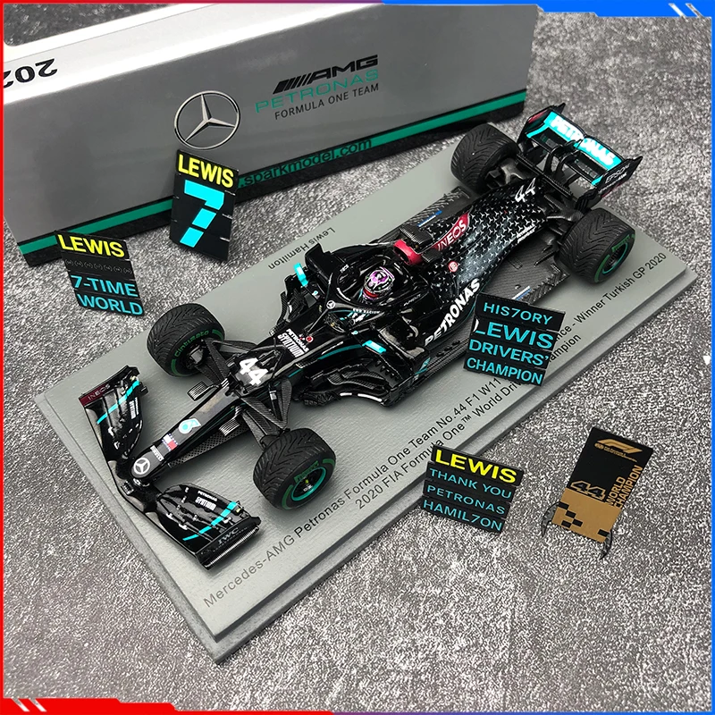 Spark 1/43 Mercedes-Benz F1 Car Model Hamilton 2020 W11 Turkey Station 7 Crown Edition F1 Cars Room Decoration Birthday Gift