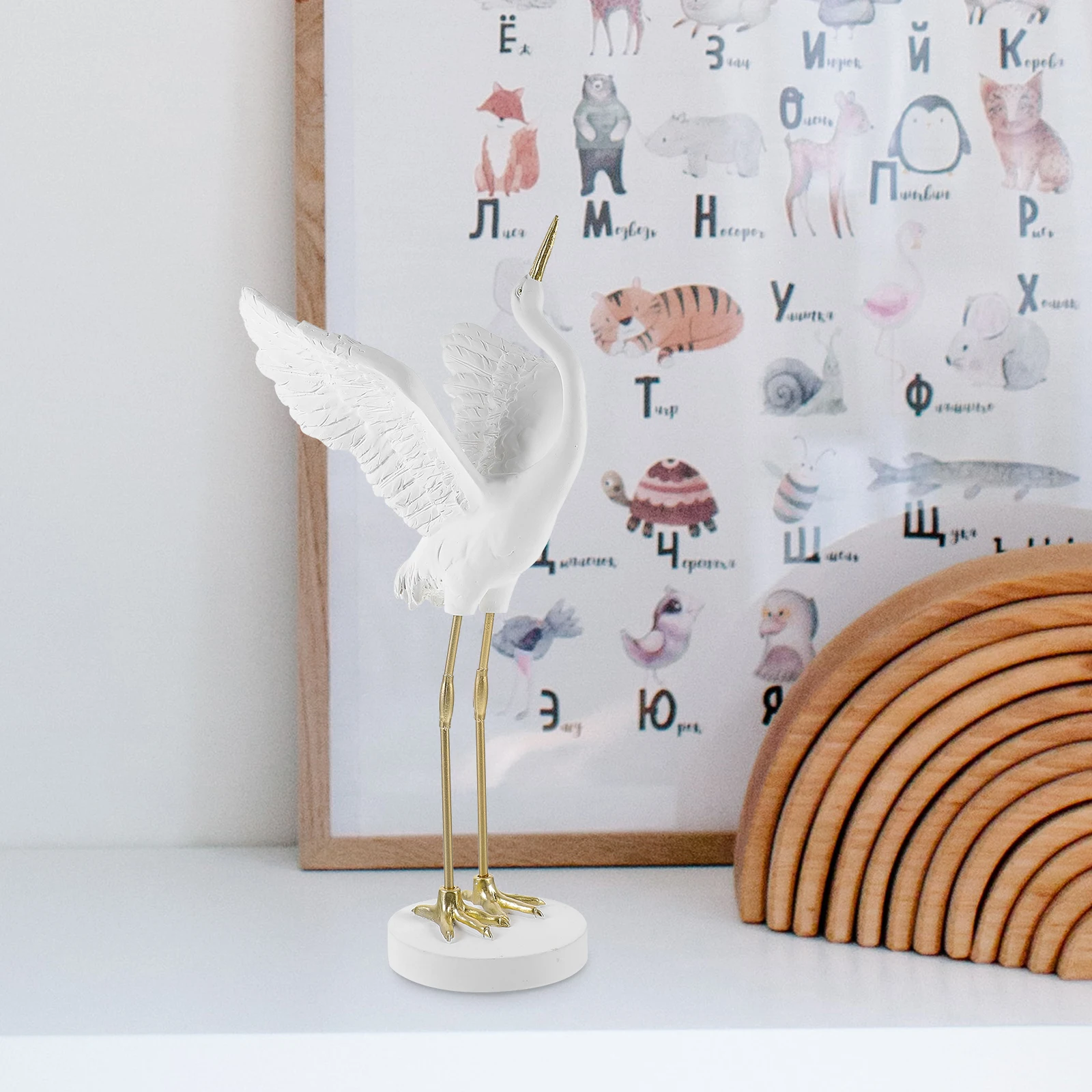 

Crane Resin naments Exquisite Home Office Decor Delicate Crafts Stylish Decoration Household Adornment
