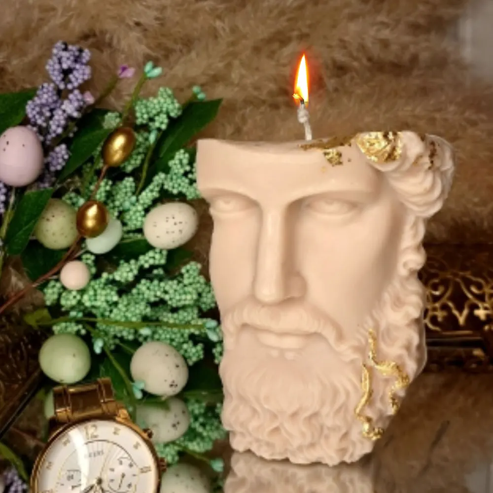 3D Statue Menschliches Gesicht Silikon Kerze Form Europäischen Retro Stil Porträt Seife Harz Gips Form Schokolade Herstellung Set Kunst Dekor