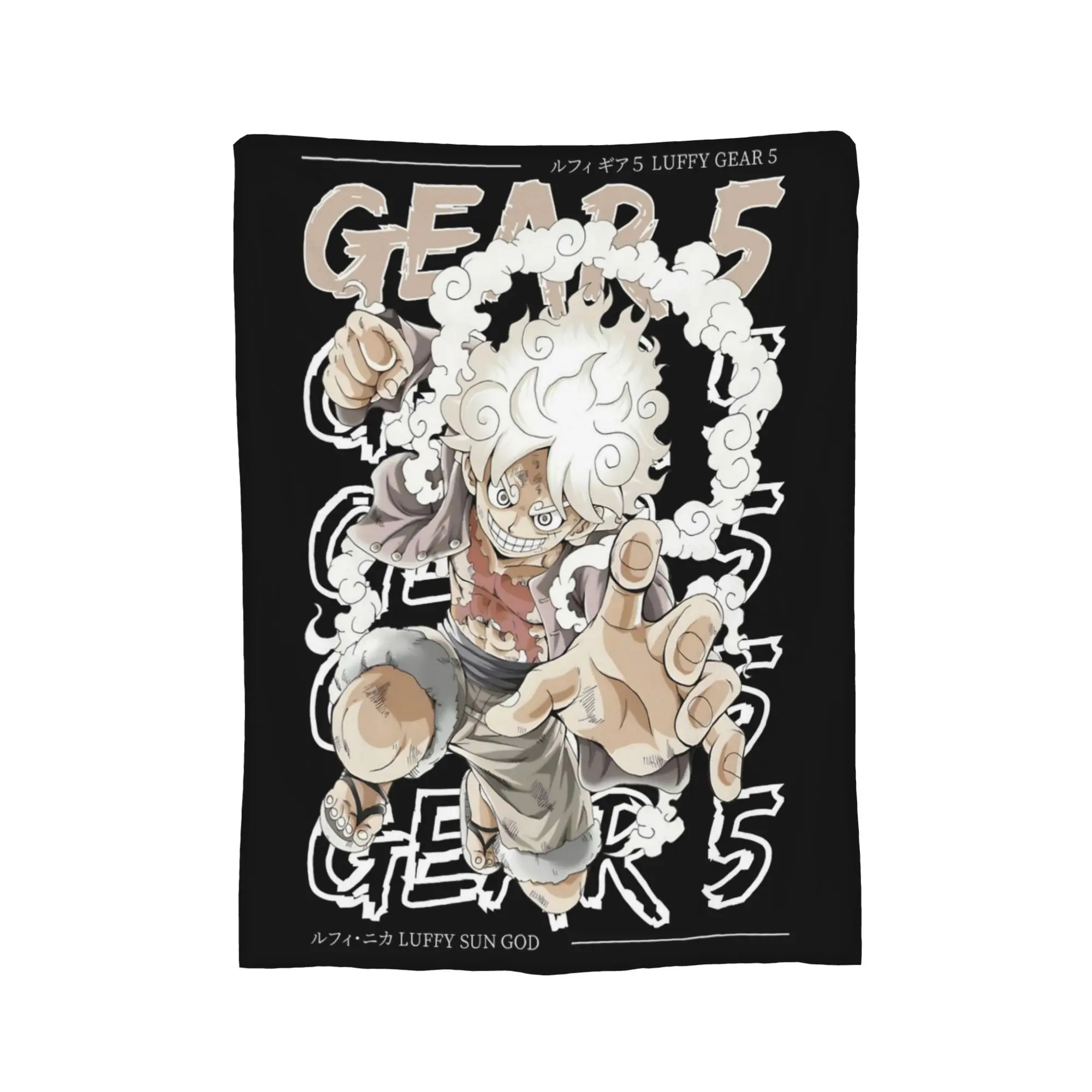Ones Pieces Luffy Gear 5 Blanket Velvet Decoration   Multifunction Warm Throw Blanket for Bed Travel Quilt