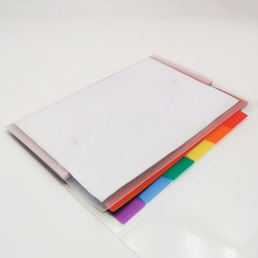 

7 Pockets Document Folder Portable File Students Accessories Loose Leaf Organizer Colorful