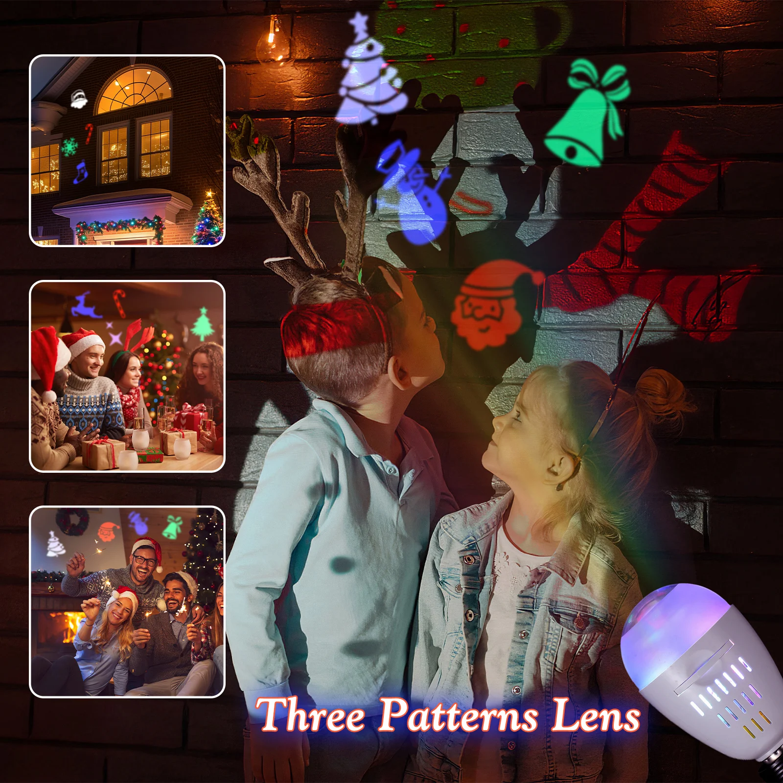 1 pz lampada di proiezione multi-modello LED creatore di atmosfera per feste impermeabile per la superficie dell'acqua del giardino all'aperto Natale