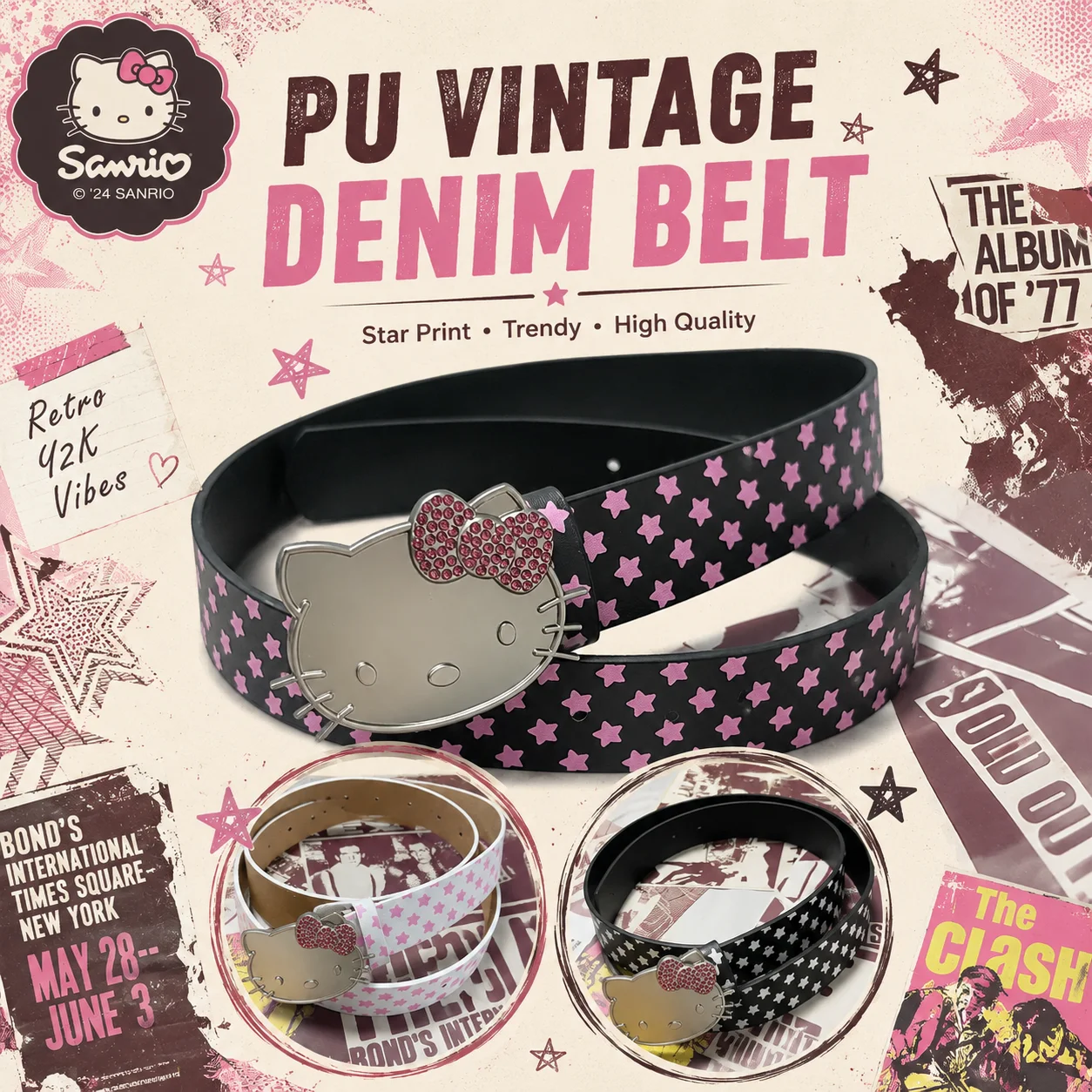 Women'S Jeans Accessories - Pasek do spodni Sanrio Hello Kitty