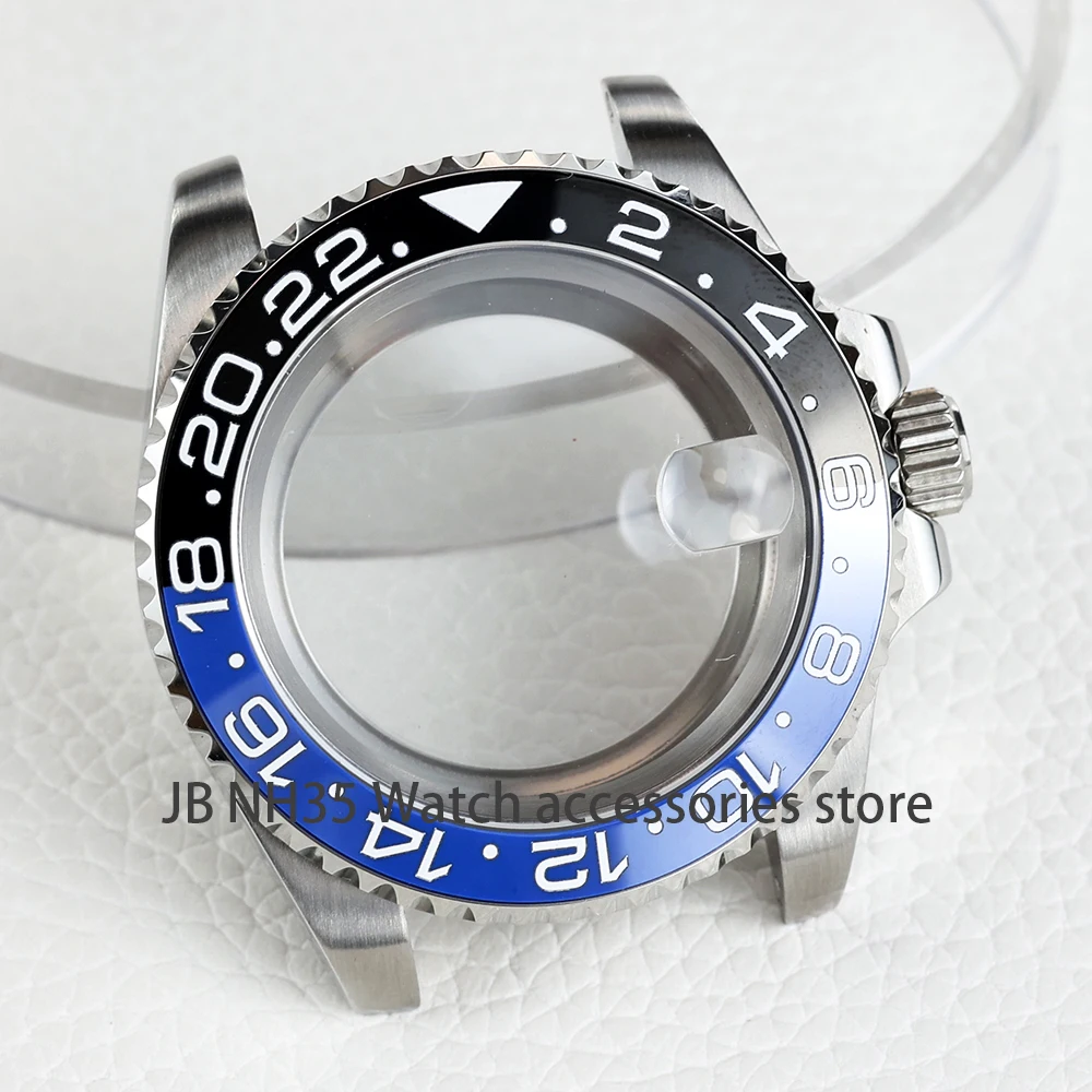 40mm NH35 Watch Case For Seiko nh34 nh35 nh36/38 Miyota 8215 Movement 28.5mm Dial Waterproof  Gmt-master Ceramic Bezel Insert