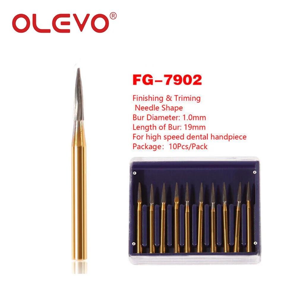 10 Stück Dental Hartmetallbohrer Wolframstahlbohrer Nadel FG7901 FG7902 Hochgeschwindigkeits-Handstückbohrer zum Trimmen und Endbearbeiten von Zähnen – Detail 3