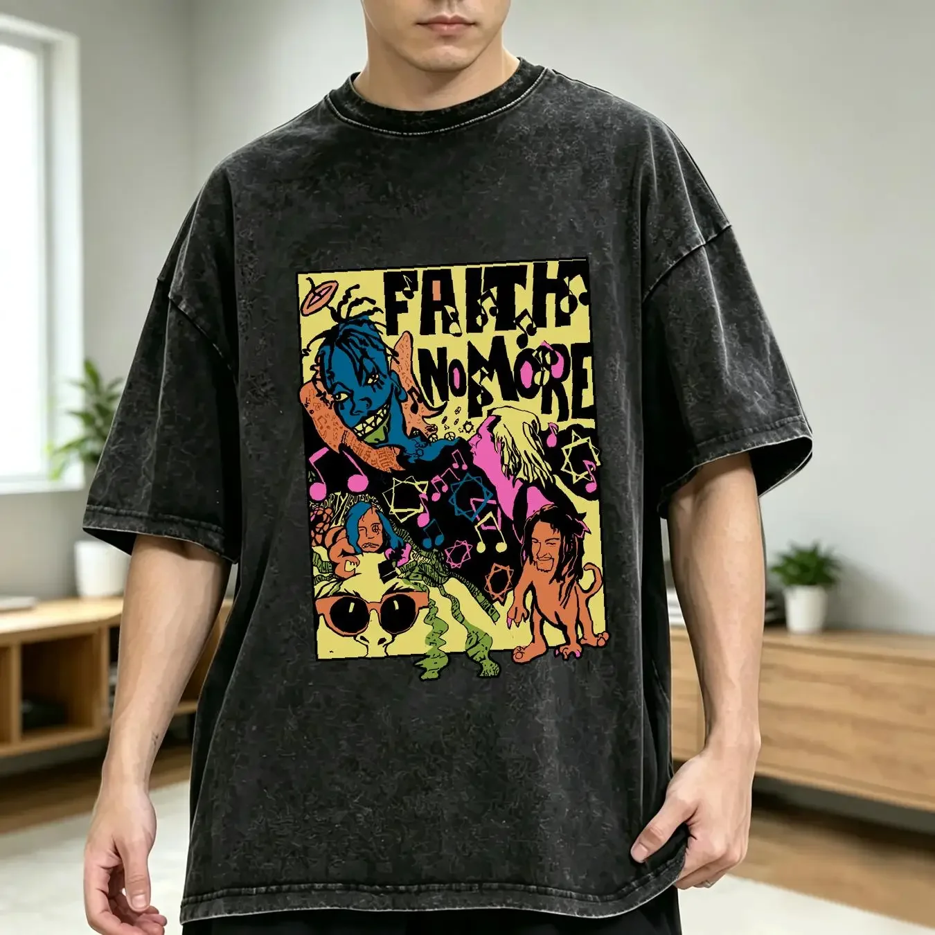 washed T Shirt Vintage 1987 Faith No More Introduce Yourself Funny For Men long or short sleeves vintage Washed