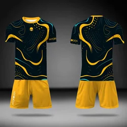 T-shirt e shorts com estampa listrada masculina, roupas esportivas soltas, roupas grandes, tênis e basquete, verão casual, novo, 2 peças, 2024