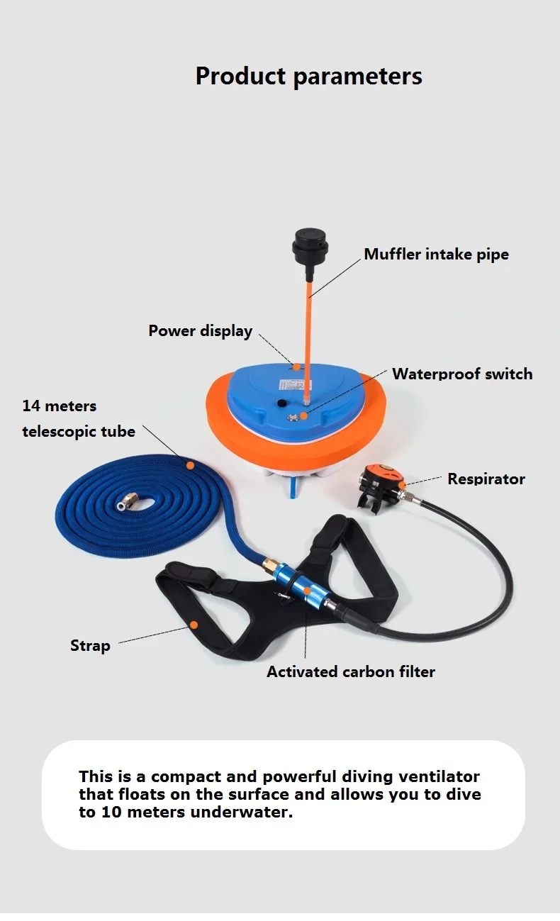 GCAMOLECH New Arrival Z270 Scuba Diving Beer Snorkel MaskMini Hookah Diving Compressor Long Time Swimming & Diving Equipment