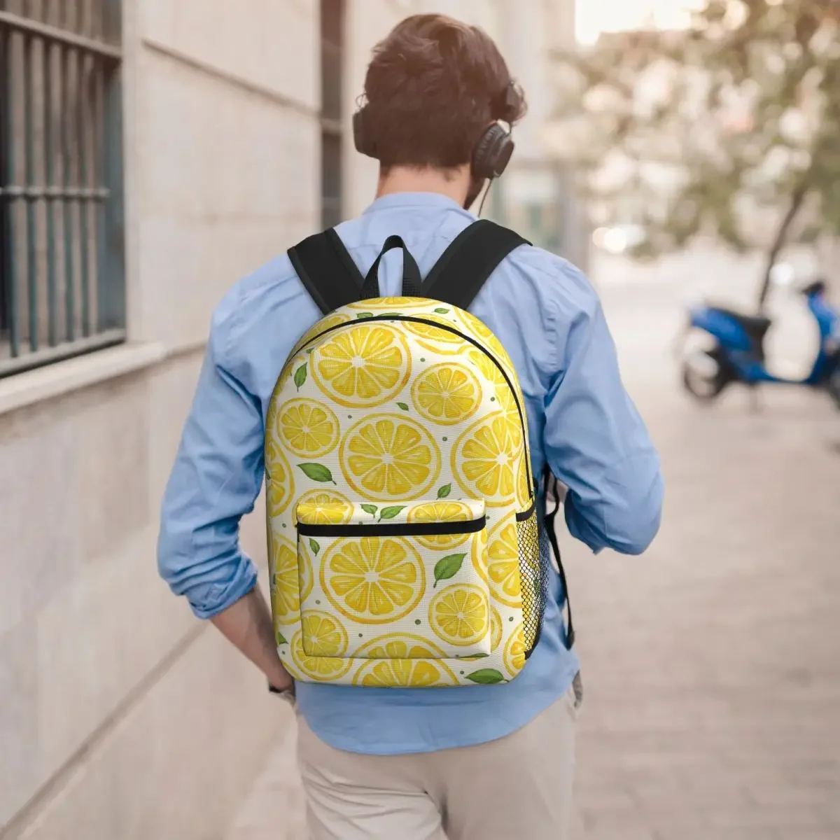 Playful Lemon Slices Student Backpack School Bag Hiking Travel Daypack for Boys Girls Bookbag Shoulder Bags