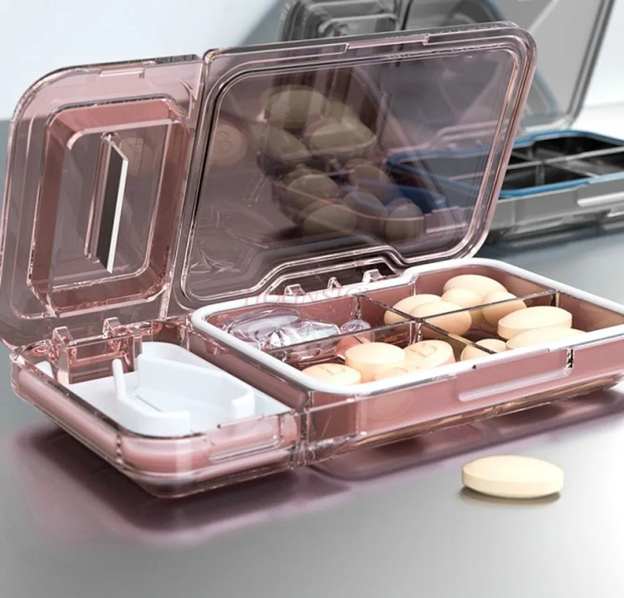 

1 шт., портативное устройство для резки и аптечки, портативное устройство для резки и дозирования лекарств от одного до двух