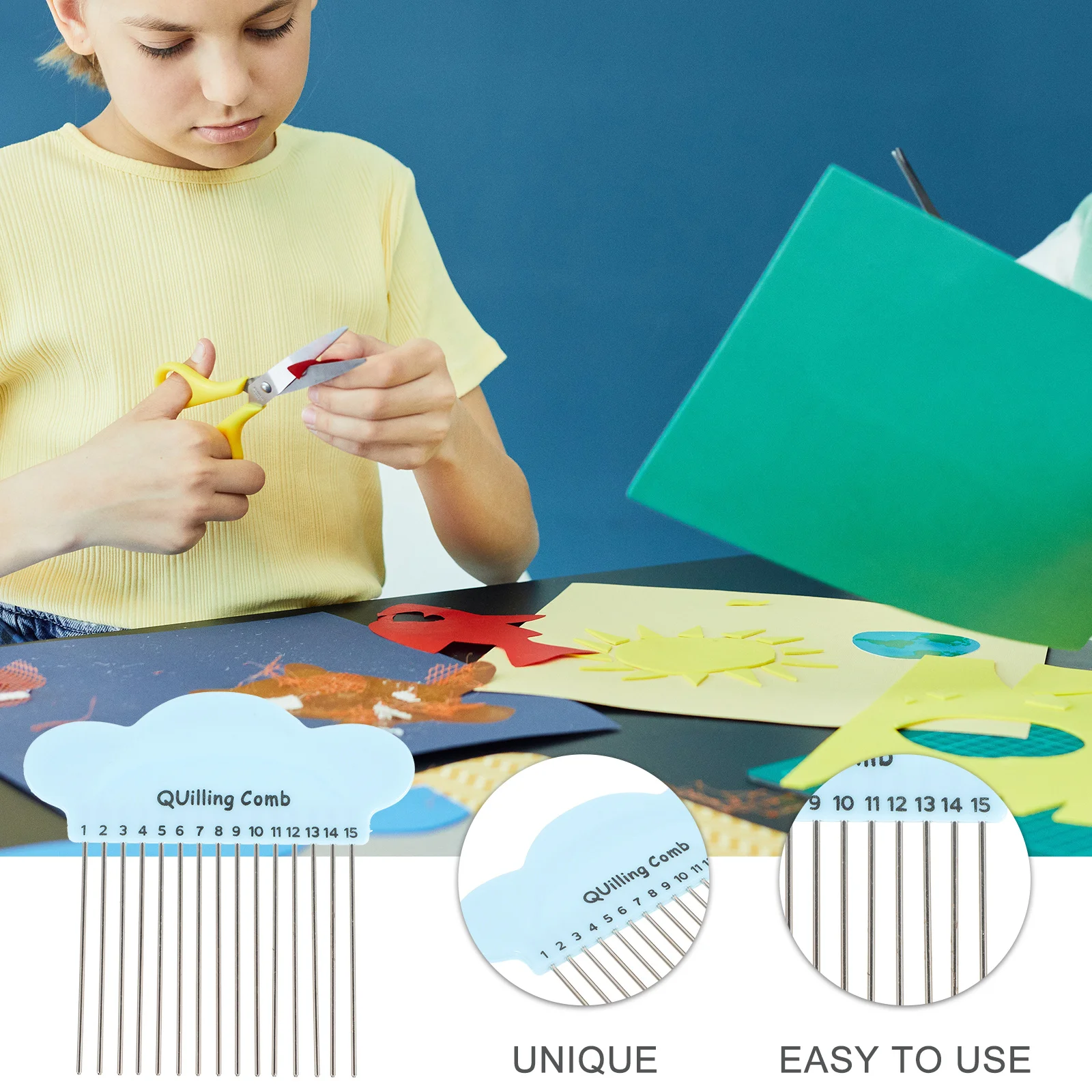 مشط اللف مصنوع يدويًا مع صلابة قوية وحواف ناعمة لتدحرج الورق الآمن ومناسب لجميع مستويات المهارات والحرف الورقية