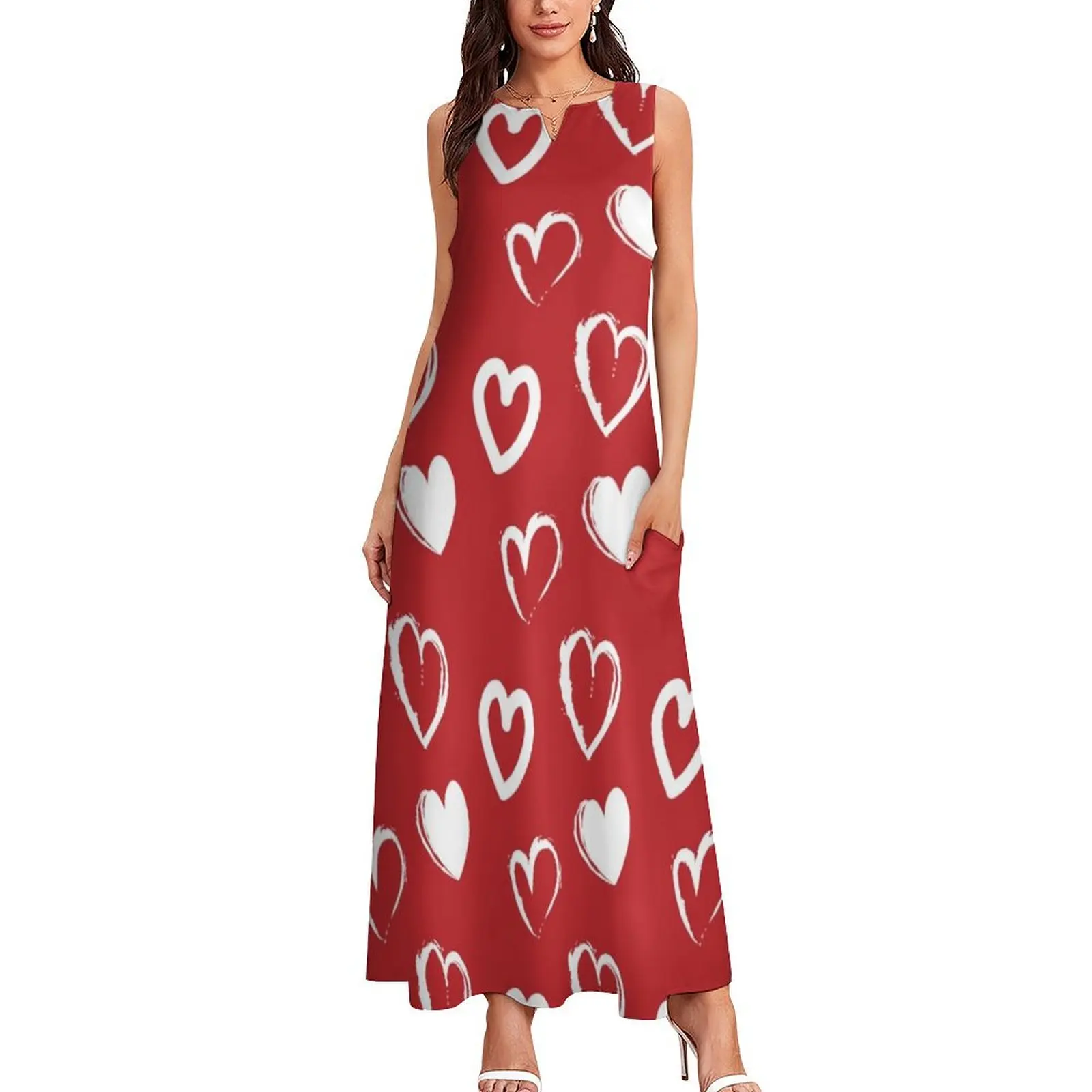 valentines day hearts Long Dress dresses for women 2024 luxury designer party chic and elegant evening dress