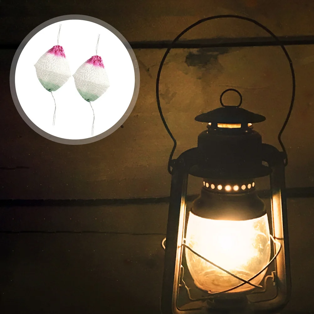 

12pcs Double Headed Lantern Mantles Rayon Replaceable Compact Lightweight Camping Gas Lamp Accessories Storage