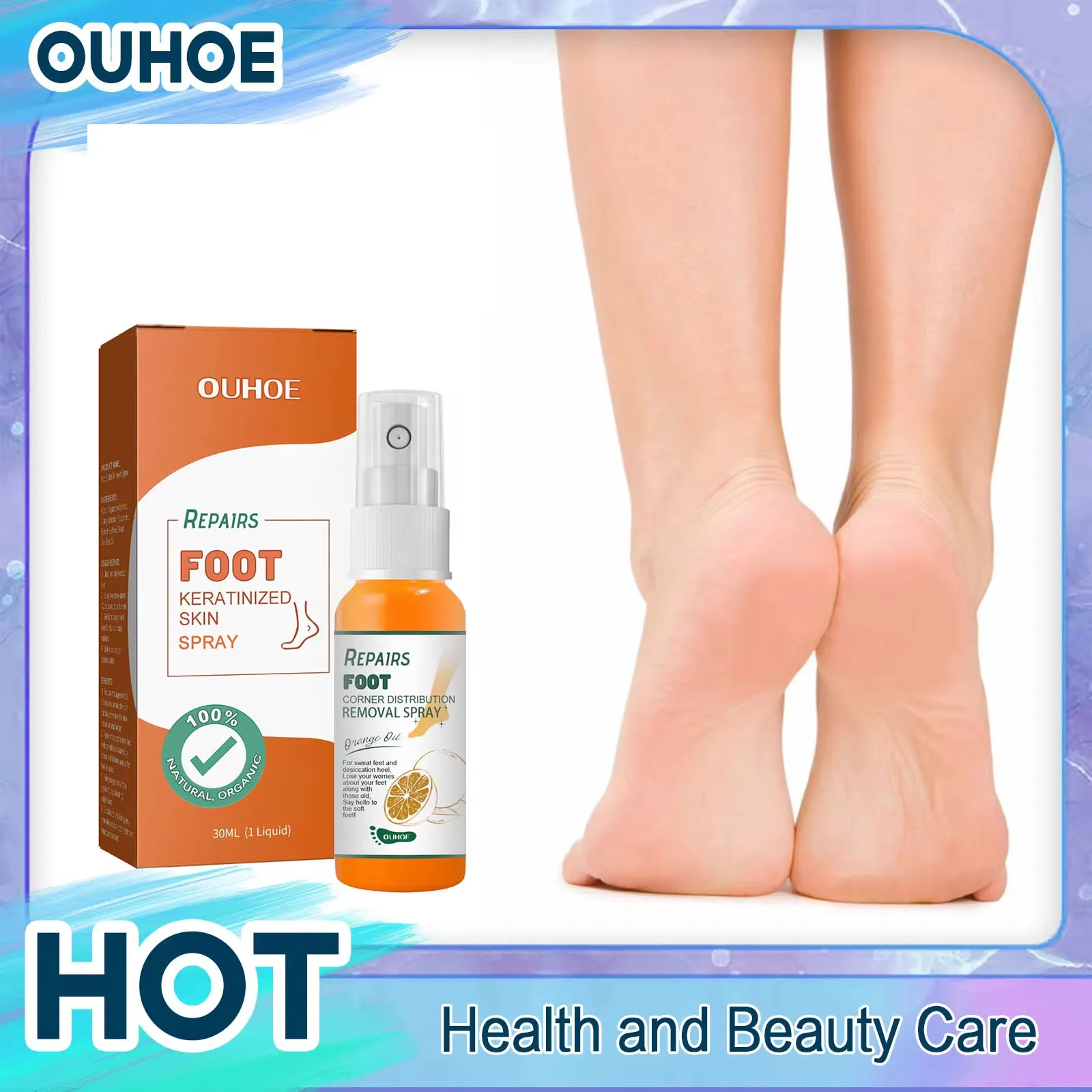 

Foot Exfoliating Spray Calluses Repair Hands Dead Skin Removal Anti Drying Crack Heel Whitening Moisturizing Feet Peeling Spray