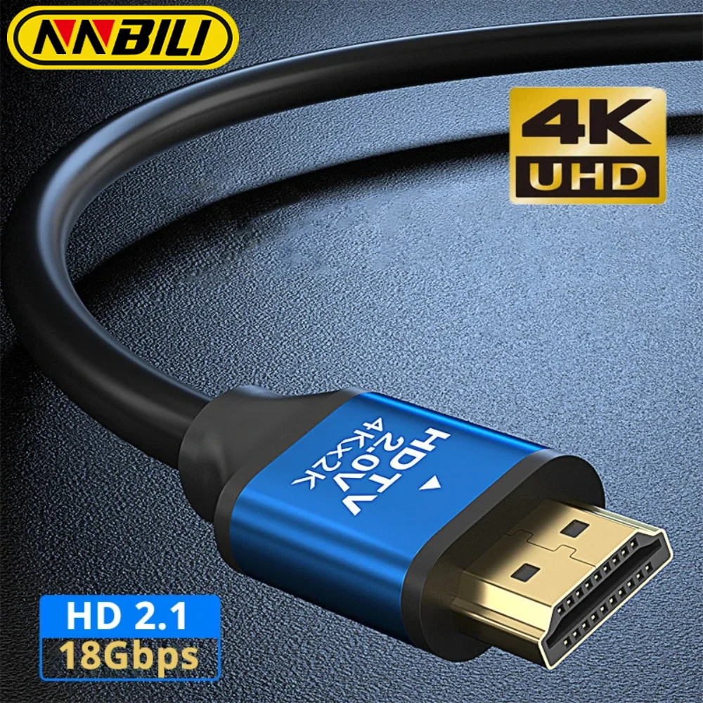 NNBILI 4K HDMI Cable High Speed 18Gbps HDMI 2.0 Cable HDR 3D TPE HDMI Cord ARC Compatible for MacBook PS5 UHD TV Projector PC