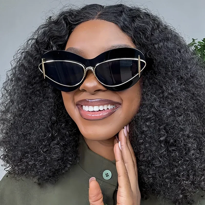 مثير القط العين إطار مزدوج النظارات الشمسية النساء 2025 العلامة التجارية الفاخرة خمر Y2k فاسق نظارات شمسية للسيدات ريترو نظارات ظلال UV400