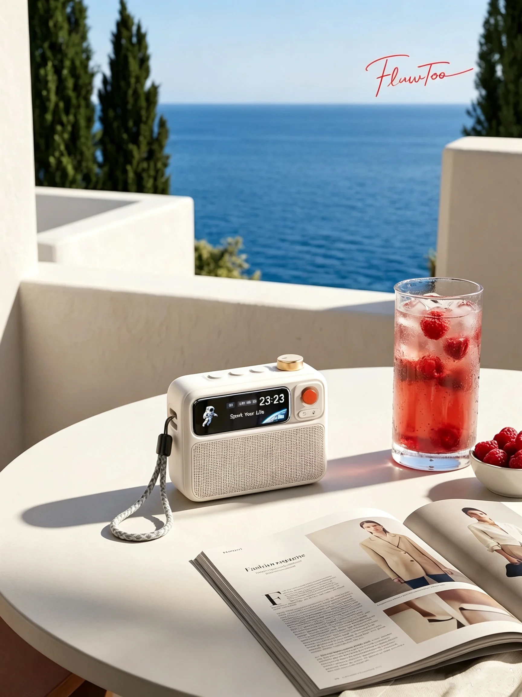 Divoom FlowToo Wireless Bluetooth Speaker  White Noise Sleep Aid Audio Smart Multi-functional Speaker