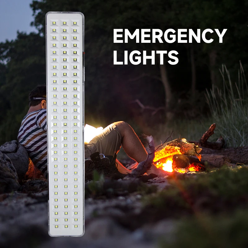 90LED Fire Fighting Lights Handheld Portable LED Emergency Light Wall-mounted Rechargeable Home Work Lamps for Power Outage Bulb