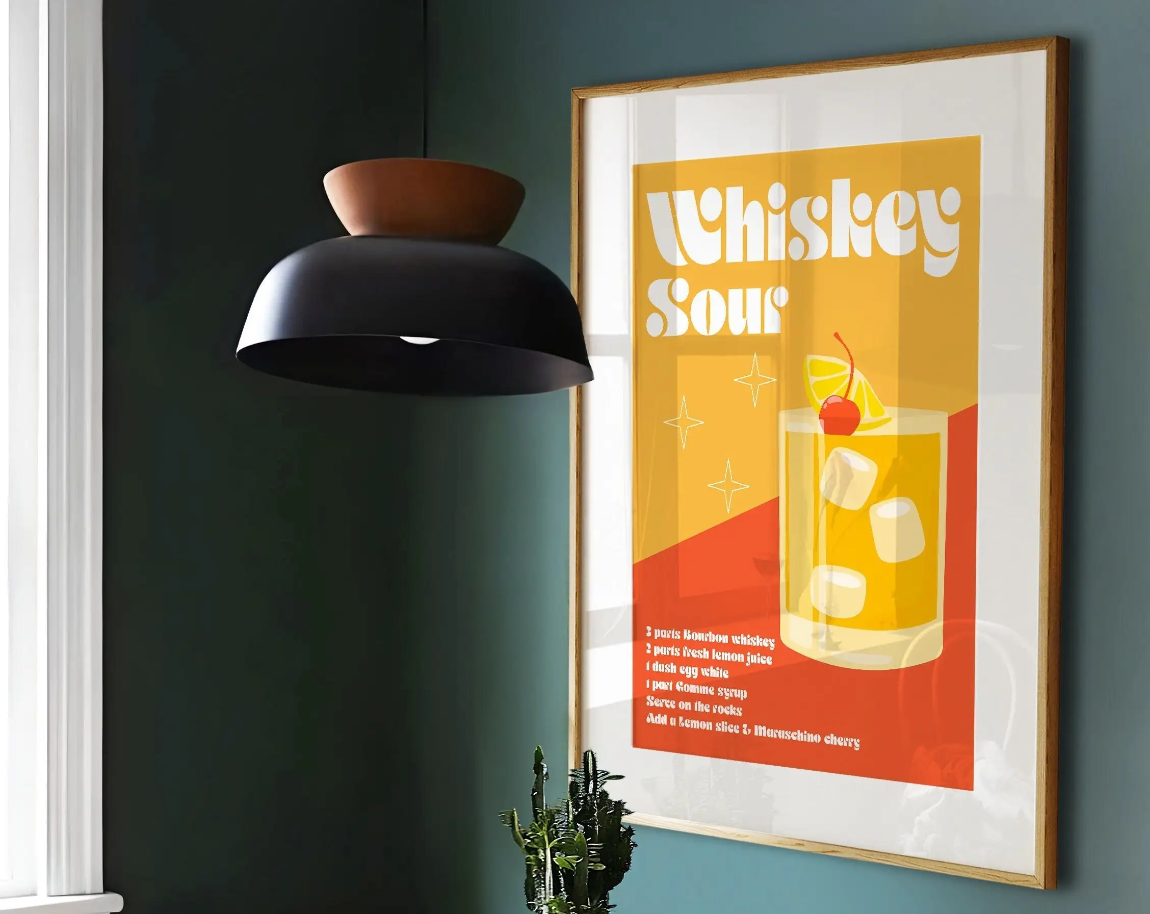 السانجريا شرب Negroni قماش اللوحة نادي بار متجر ديكور المنزل الكرتون عصير الفاكهة Mojito Aperol Spritz الملصقات والمطبوعات