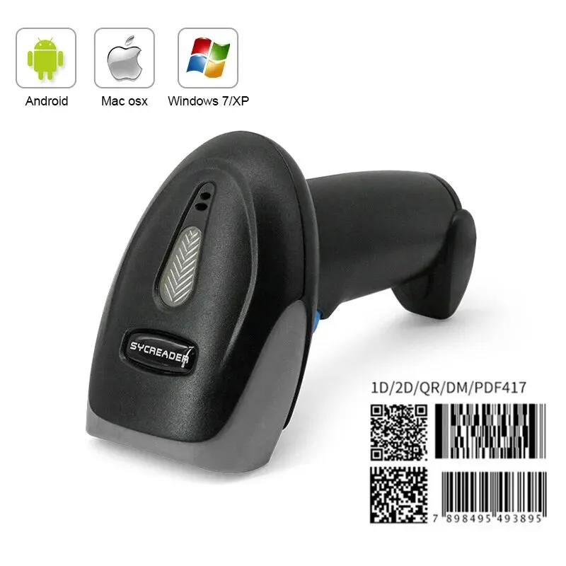 U20 1D/2D Supermarket Barcode Reader USB Wired Handheld Warehouse Bar Code QR Code Scanner CMOS Image High-speed Decoding