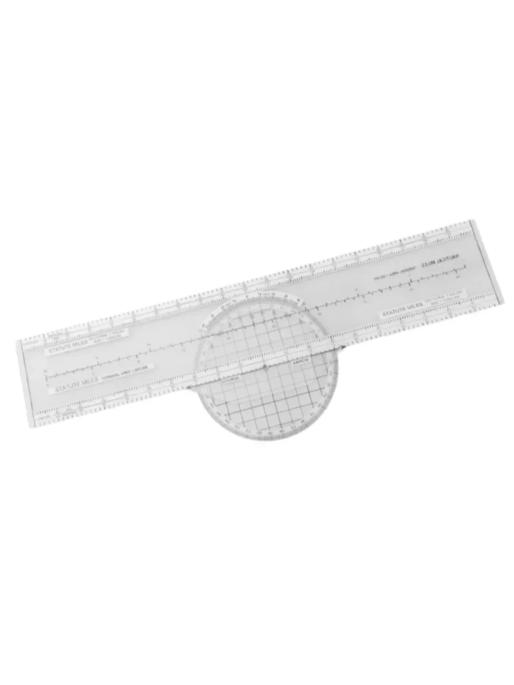 Azimuth Slide Ruler Aerial Plotter 360 Degree Rotation Lightweight Design Terminal Area Stopovers VFR Chart Handling