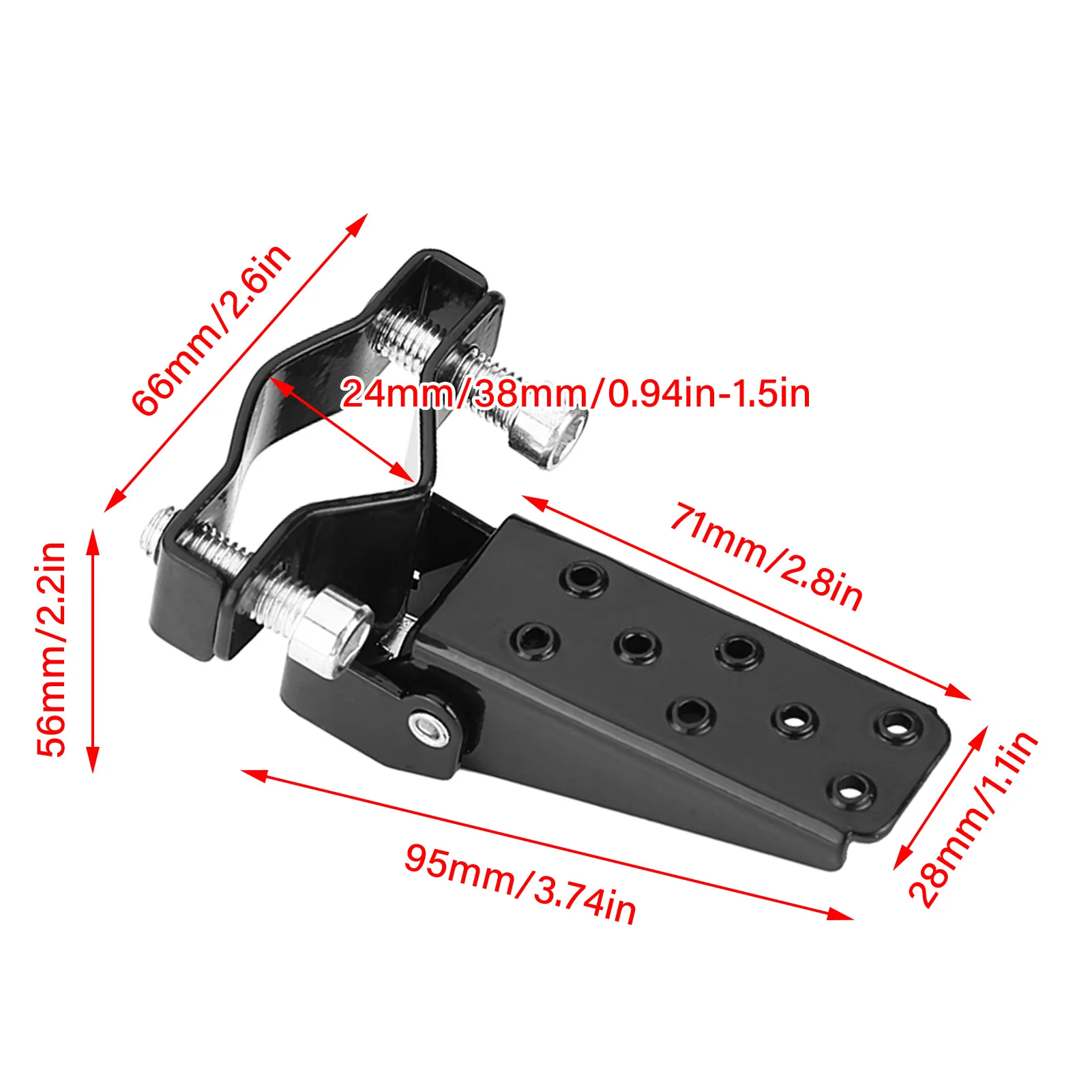 Black Stylish Metal Motorcycle Motorbike Frame Foot Pegs Rests Pedals Motorcycle Foot Rests Foot Rests Motorcycle Foot Peg