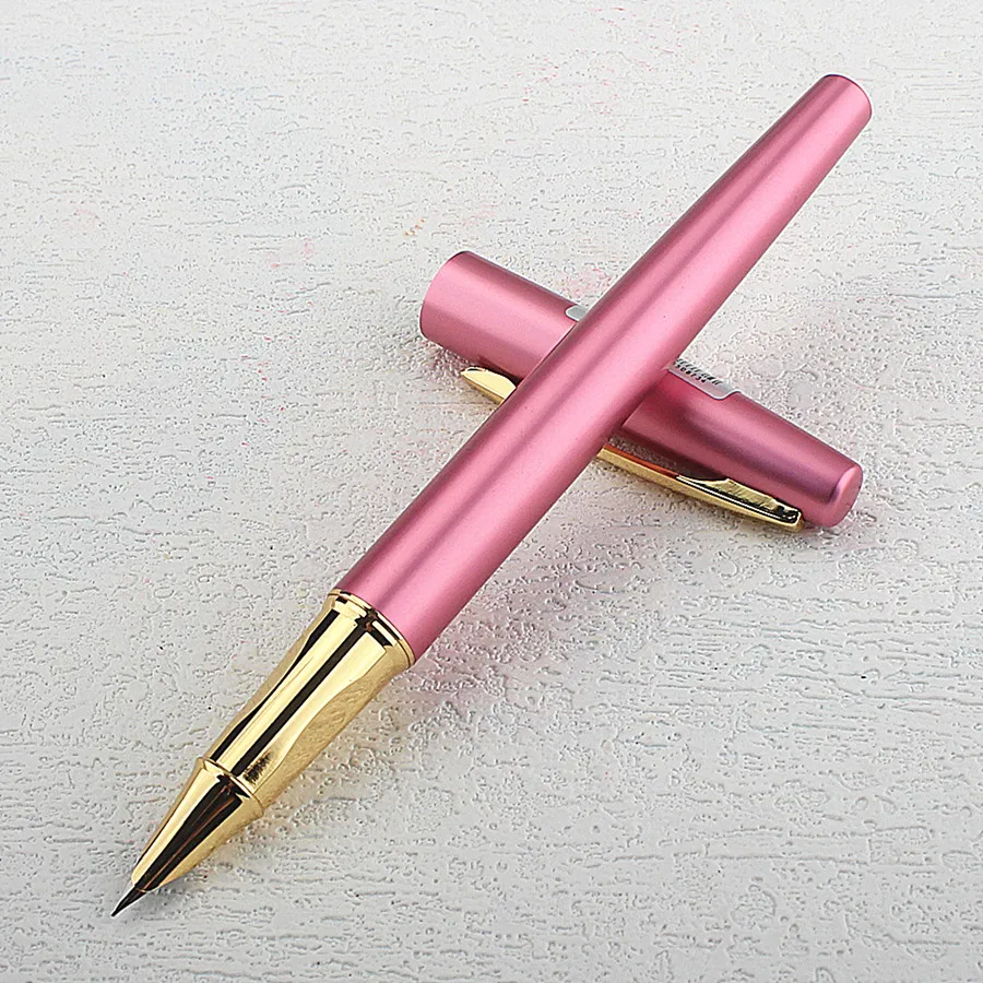 Luxury Metal Fountain Pen 0.38 Nib Student Writing Pen School Art Exercise Signature Supplies Office Stationery