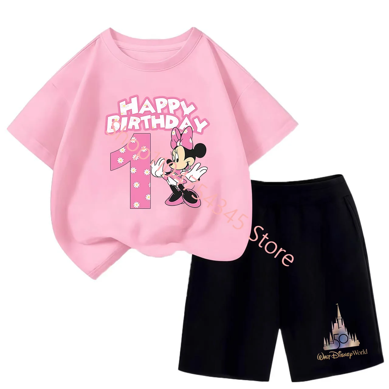 

Magical Minnie Mouse Kids' Clothing Set (Ages 1-10) - Super Soft & Cute Cartoon-Themed Birthday Outfits for Girls & Toddlers!