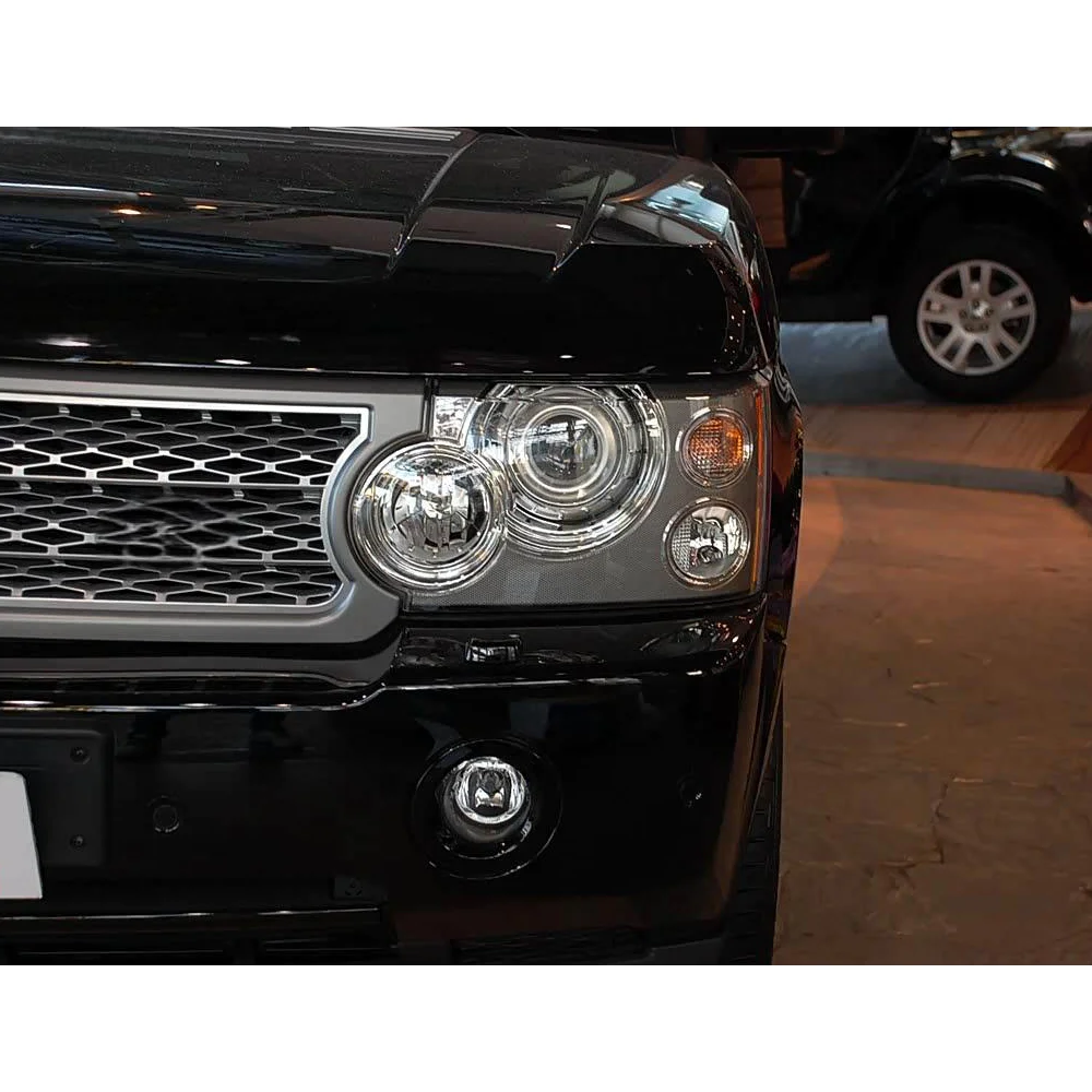 لاند روفر رينج روفر 2005 2006 2007 2008 2009 عاكس الضوء العلوي قذيفة كشافات غطاء المصباح عدسة الظل الشفاف #5