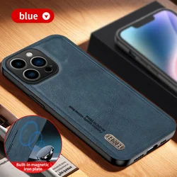 For Apple iphone 14 13 12 11 Pro Max Case Luxury PU Leather Skin Magnet Protect Back Cover Phone Case For iphone XS MAX XR 7Plus