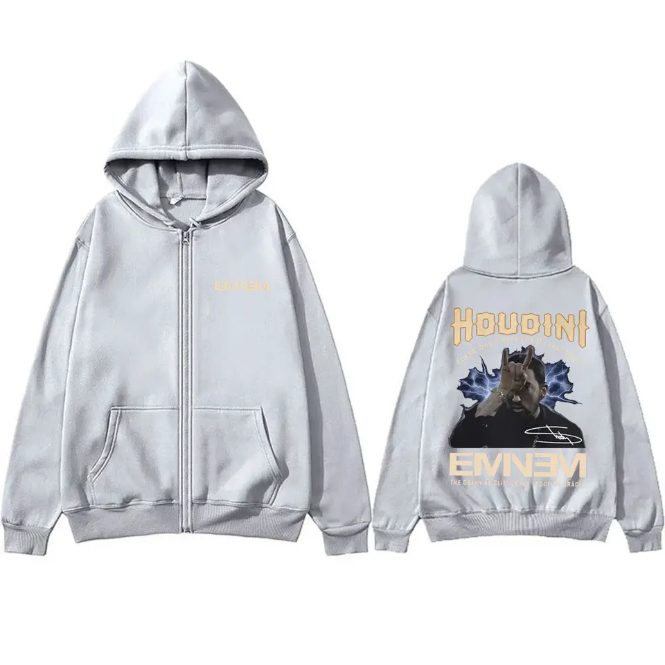 Rapper Eminem The Real Slim Shady Houdini Zipper Hoodie Male