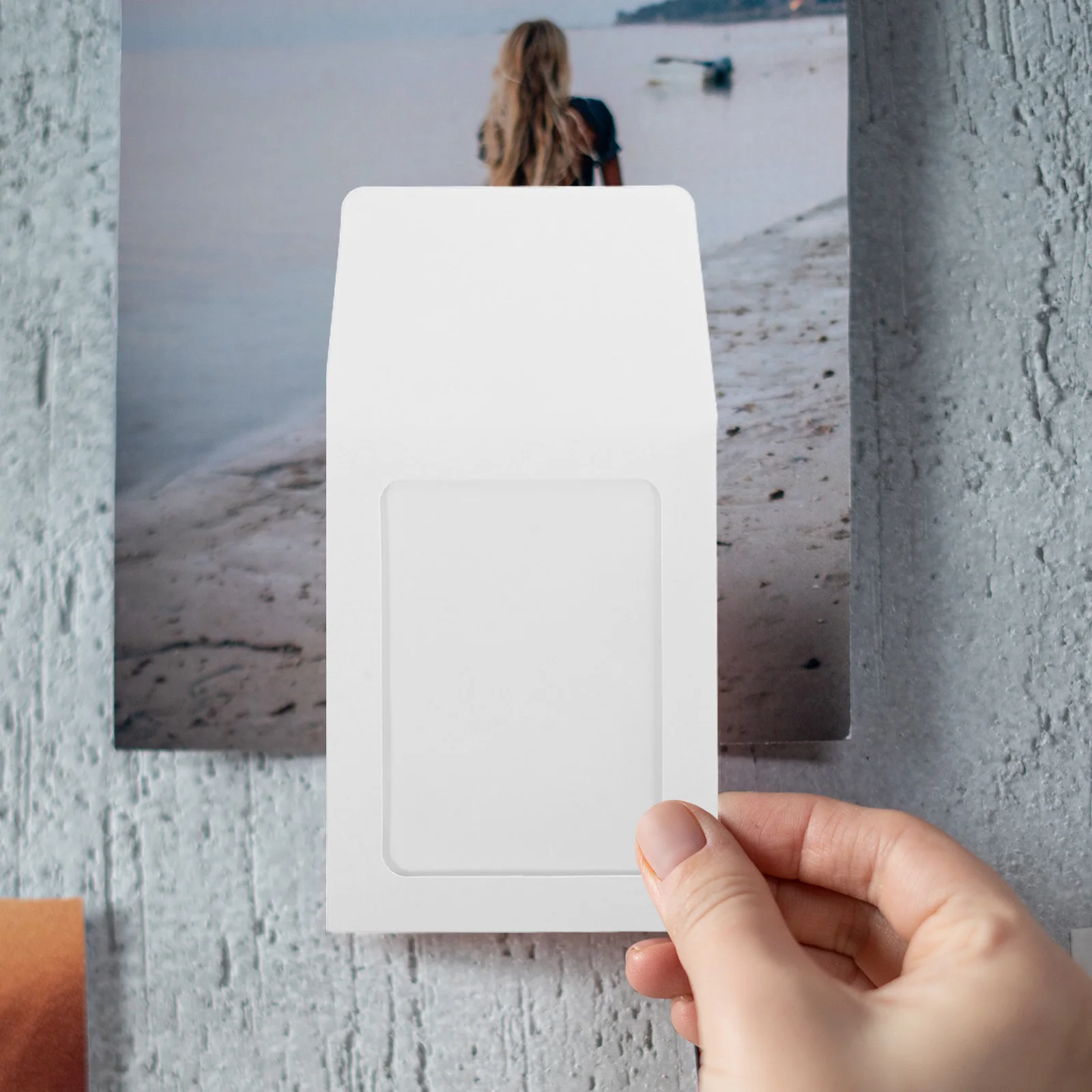 

20 Pcs Open Window Envelope Cover Card Display Clear Photo Sleeves Paper Kraft Covers