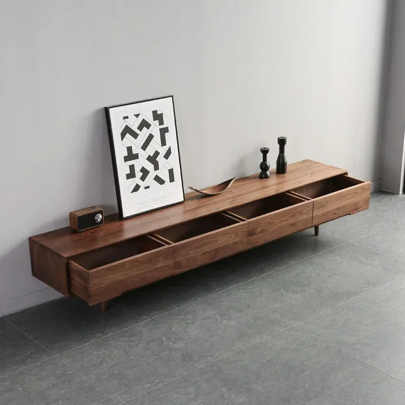 Черный орех, журнальный столик из массива дерева, белого дуба, боковой шкаф для телевизора, шкафчик для журналов, простой современный шкаф для хранения